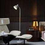 Black Metal Wood Floor Lamp Bedroom Living Room Stand Led Floor Light(WH-MFL-108