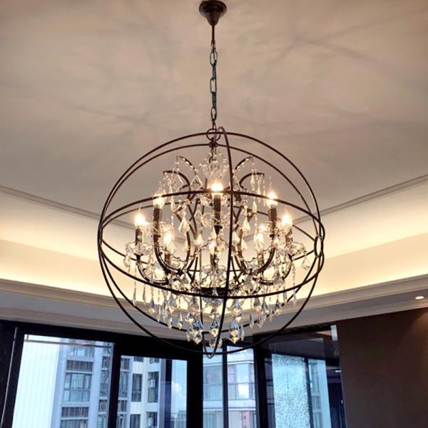 Buy cheap Rustic american style crystal globe Round chandelier (WH-CI-85) from wholesalers