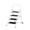 Buy cheap Storehouse White Foldable Carbon Steel Hand Truck 4 Steps Square Domestic Step Ladder from wholesalers
