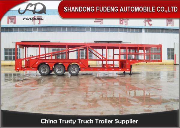 Buy cheap Tri-Axles 10 Car Transporter Trailer , Auto Vehicle Transport Trailer from wholesalers