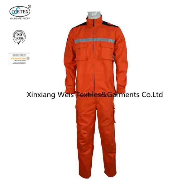 Buy cheap Orange 100 Cotton State Electricity FR Uniform With Reflective Tapes from wholesalers
