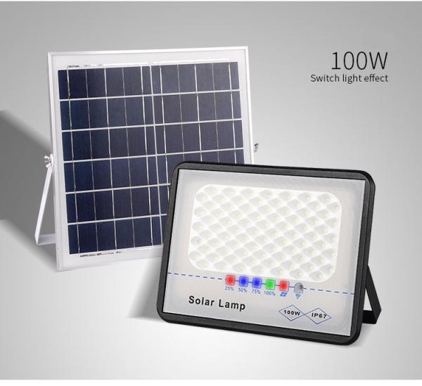 Solar Flood Lights Dusk to Dawn Remote Outdoor Lighting for Barn Garden Pool