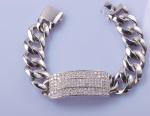 75g Long Distance Relationship Gifts Bracelets 18cm 12mm Cuban Link Bracelet