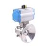 Buy cheap 304 316 Stainless Steel Hygienic Weld Clamp Flange Thread Ball Valve with Pneumatic Actuator from wholesalers