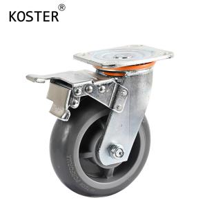 China 350kg Maximum Load TPR Casters for High Temperature Industrial Trolley Scaffold Wheels on sale