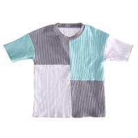 Buy cheap 100% Ribbed Cotton Kids Slim Fit Stretchy Patchwork Short Sleeve Tee Shirts Cosy product