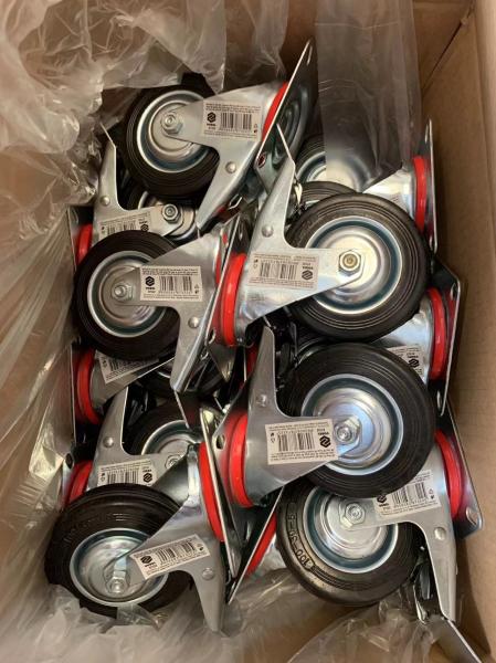 Buy cheap 2-12 Inch Stainless Steel Finish Industrial Rubber Caster / Swivel Casters With Wheel Brakes from wholesalers