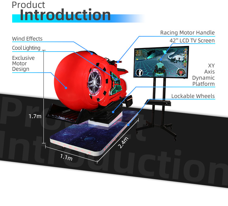 Immersive Experience VR Motorcycle Racing Simulator For Amusement Park