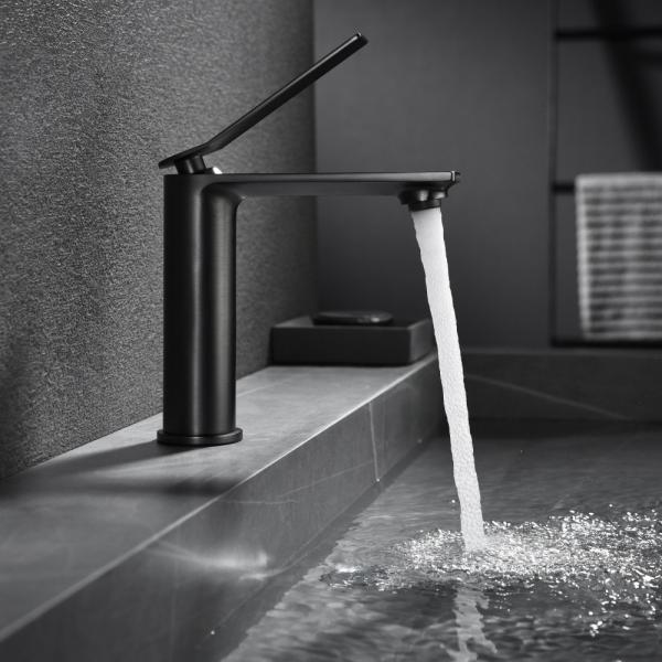 Hotel Villa Single Handle Basin Mixer Chrome Matte Black Bathroom Vessel Sink
