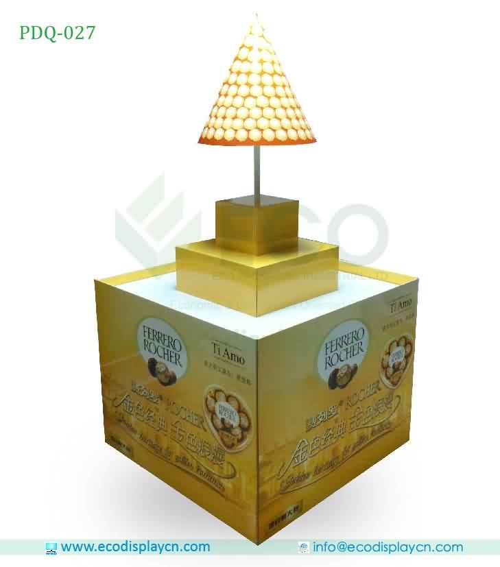 Chocolate Point Of Purchase Cardboard Display For Supermarket