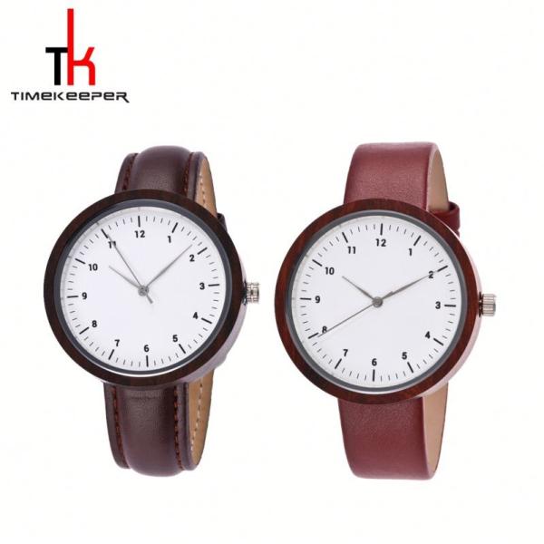 Buy cheap Maple Modern Wood Watches Leather Strap Pure Handmade For Man Woman from wholesalers
