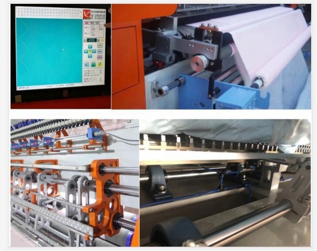 3 Needle Bar 1400 RPM Industrial High Speed Quilting Machine