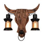 Industrial Loft design creative cafe restaurant bar bedside iron wooden led wall