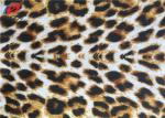 Leopard Printed Micro Velboa Polyester Velvet Fabric For Upholstery , Eco -