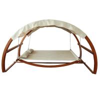 Buy cheap Outdoor Furniture 325cm Length Wooden Garden Hammock Polyester Awning Double product