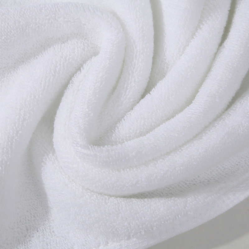 Home Hotel Traveling Spa Pure Cotton Towel with Custom Logo Printing White Black
