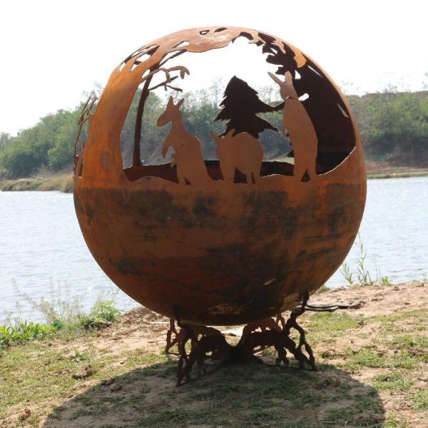 Buy cheap Customizable Steel Fire Pits Wood/Gas Type 6mm Thickness Steel Bowl Fire Pit from wholesalers