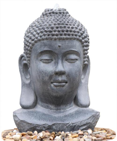 Decorative Buddha Statue Water Fountain / Fiberglass Resin Buddha Garden Water