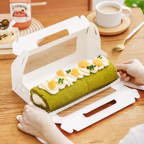 Buy cheap Custom Wholesale Disposable Food Packaging Box Swiss Roll Cake Box Supply from wholesalers