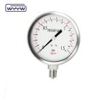 304/316 All Stainless Steel No Oil Pressure Gauge bottom Connection
