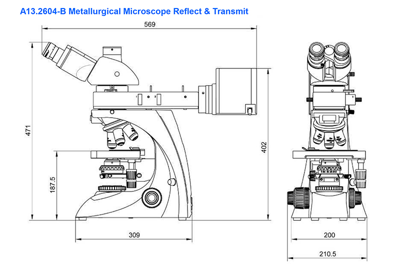 Optical Trinocular Head Metallurgical Optical Microscope High Precision A13.2604