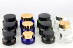 15g 30g 50g Tan Transparent Color Green Amber Frost Glass Container Cosmetic