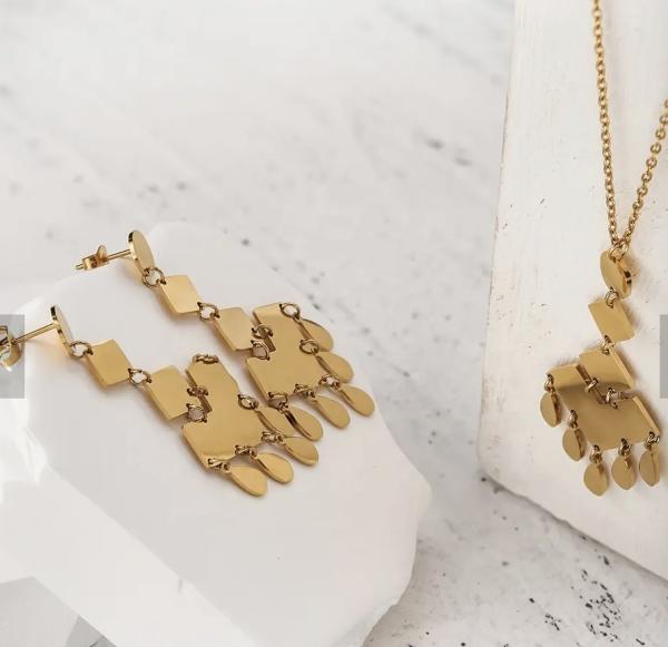 Buy cheap Sanfenly Gold Jewelry Sets for Women Girls Gold Layered Necklaces Chain Bracelets Knuckle Rings Gold Jewelry from wholesalers