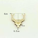 Antlers Shaped Deer Head Metal Tag Brand Logos Odorless Fadeless Antioxidant