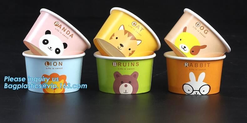 take away 8oz 4oz 7oz icecream cups with 95mm dome lids,12oz Eco-friendly recycled ice cream paper cup with lid spoon