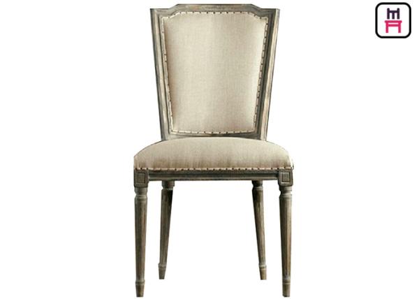Buy cheap American Style Rustic Wood Restaurant Chairs High Back Arm / Armless For Wedding / Event from wholesalers