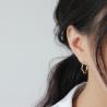 Buy cheap Lanciashow 925 Sterling Silver Gold Plated Hoop Earrings Semicircle Wavy Shape from wholesalers