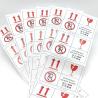 Buy cheap Glossy Laminate Warning Label Stickers BOPP Oval Waterproof Vinyl Sticker Paper from wholesalers