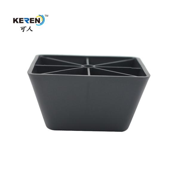 Buy cheap KR-P0144 Black Square Furniture feet , Plastic adjustable sofa legs PP Material from wholesalers