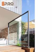Buy cheap Transparent Glass Aluminum Pivot Doors For Residential Air Tightness Pivot front product
