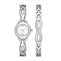 Buy cheap 14mm Alloy Quartz Watch Luxury OEM Silver Crystal Watch Bracelet For Ladies product