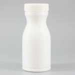 White HDPE 180ml Flip Top Lid For Calcium Tablets