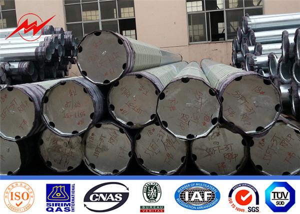 Buy cheap Octagonal Steel Electric Transmission Poles Galvanized Metal Utility Poles 4mm from wholesalers