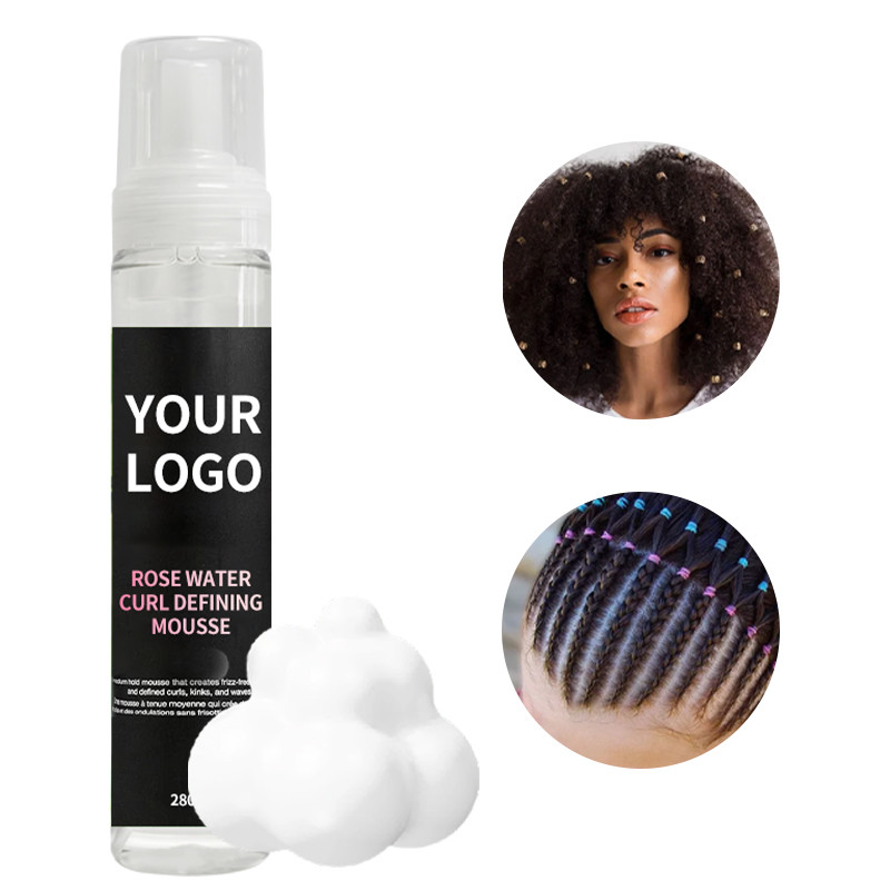 High Shine No Flake Braid Gel Extra Hold Braid Foam Olive Oil Curly Wig Hair Mousse Styling Foam For Braids Hair Styling Mousse
