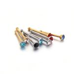 Newest piercing nose stud candy color crystal nose ring nose stud stainless