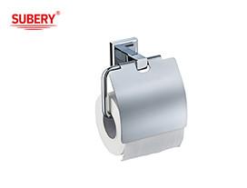 Buy cheap Brass single toilet roll paper holder bathroom high quality chrome color OEM brass base square design from wholesalers