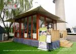 Outdoor Hotel Luxury Glamping Tents High Peak White Roof And Aluminum Structure