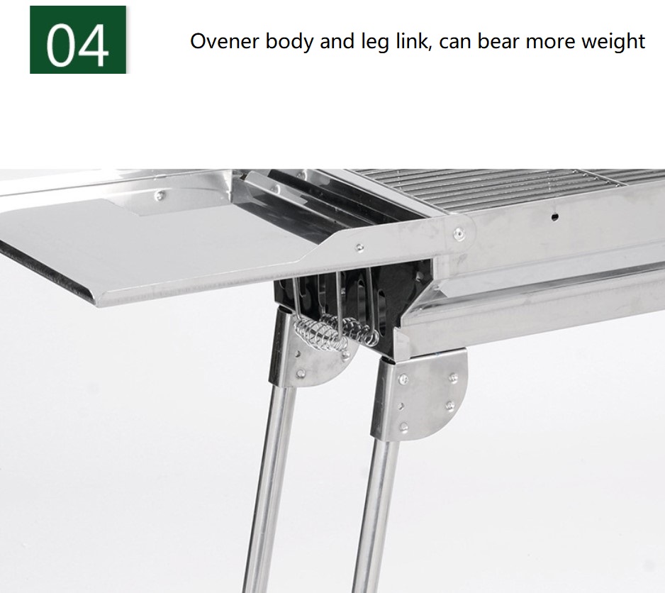 Foldable Small Portable Charcoal Barbecue Grill with Oxygen Depletion Safety Device