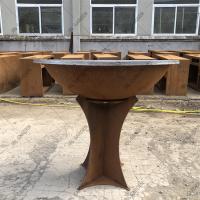 Buy cheap Wood Charcoal Burning Rustic Corten Steel Fireplace For BBQ product