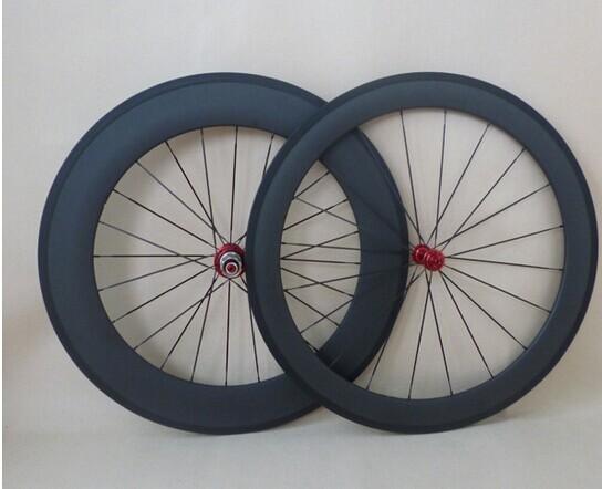 Buy cheap 2014 hot sale special assemble 700c carbon wheelset 60mm+88mm 23mm clinche for road bike from wholesalers