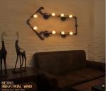 Metal Water Pipe Filament Bulb Wall Lights 50/60 Hz For Restaurant Bedroom