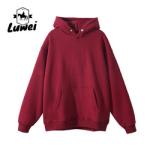 Oversized Thick Hip Hop Plain Sublimation Cropped Hoody Cotton Hooded Drawstring