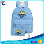 Women Fashion Cartoon Book Bag Canvas Materials Outdoor School Bag For Students