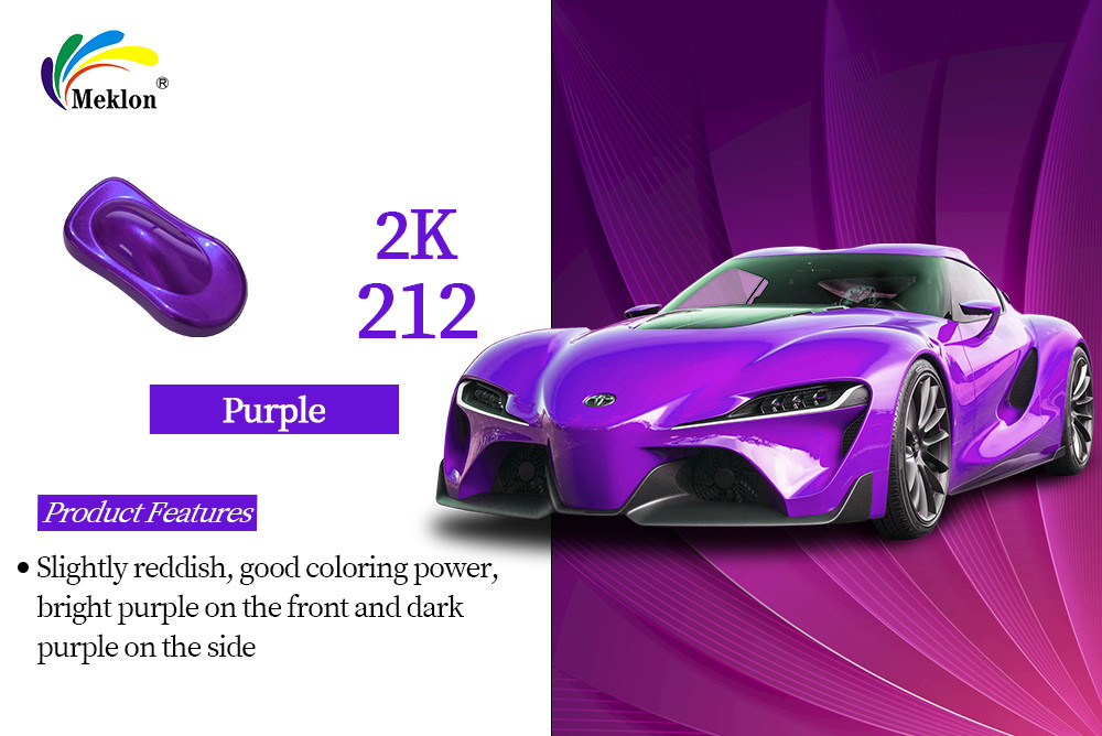 Weatherproof Car Paint Top Coat 2K Purple Blue Color Multipurpose