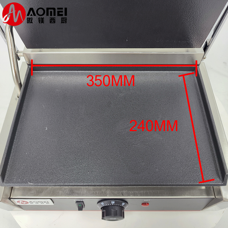 SMOKELESS Function All Stainless Steel Electric Panini Contact Grill for Commercial