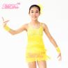 Buy cheap Purple Confetti Latin Dance Costumes Biketard sequined bust With Fringes Skirt from wholesalers